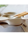 Set repas assiette ventouse + couverts pour enfant personnalisé- Ecureuil