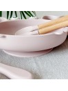 Set repas assiette ventouse + couverts pour enfant personnalisé- Crabe